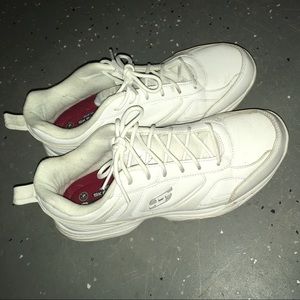 White Sketchers Nonslip sneakers